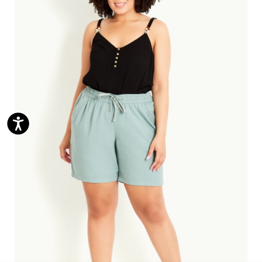 Evans size 24w linen blend shorts